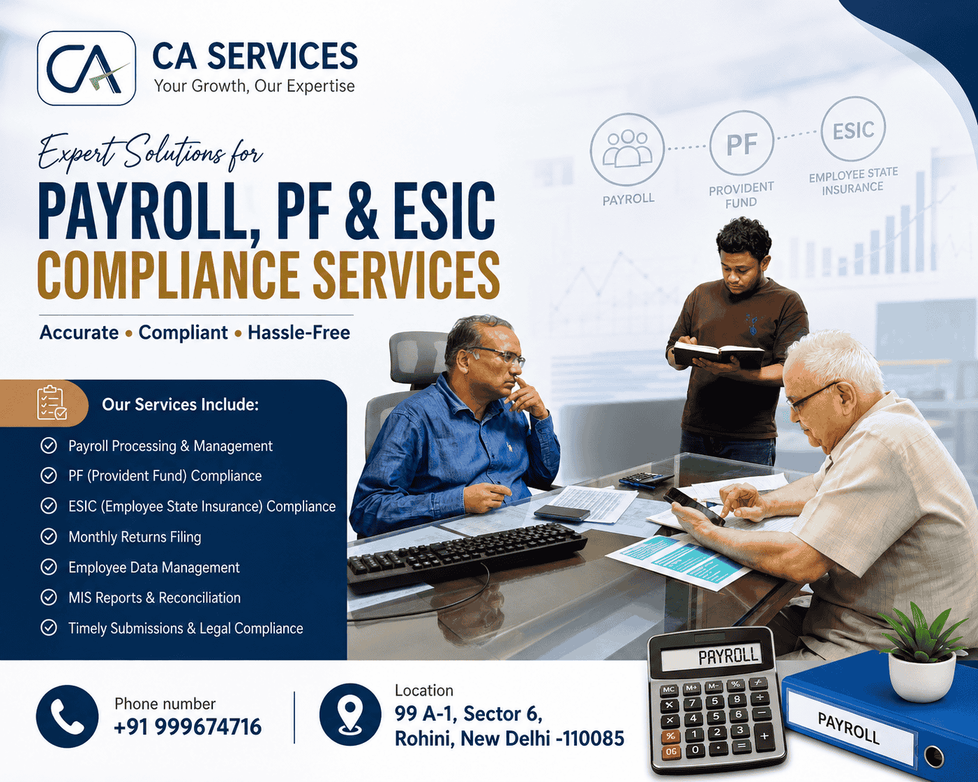 Payroll, PF & ESIC Compliance Services