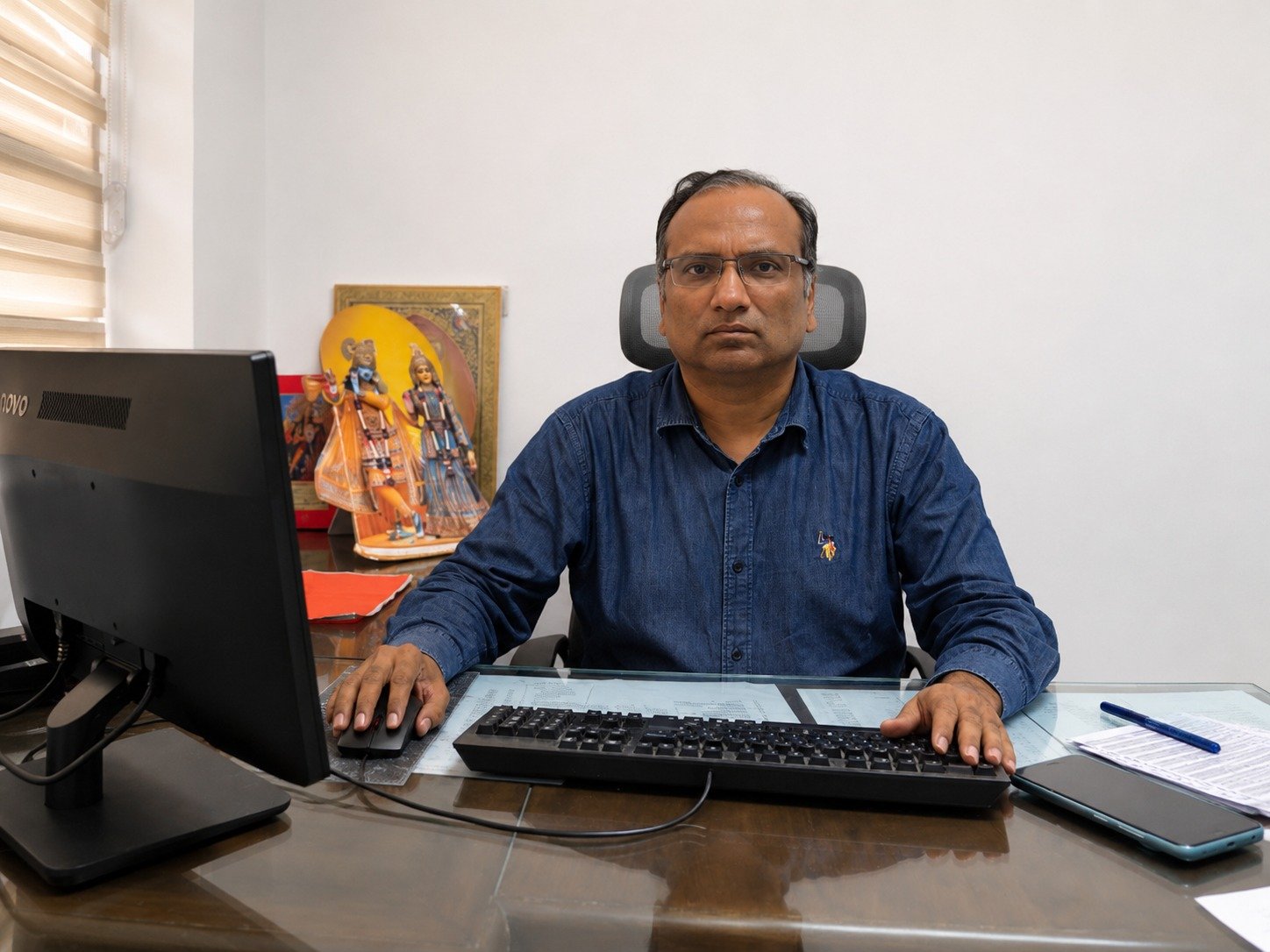 Chartered Accountant consulting a client